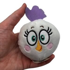 Angry Birds Plush Burger King White Stuffed Animal Toy 2021 Round 4" Ball Shaped